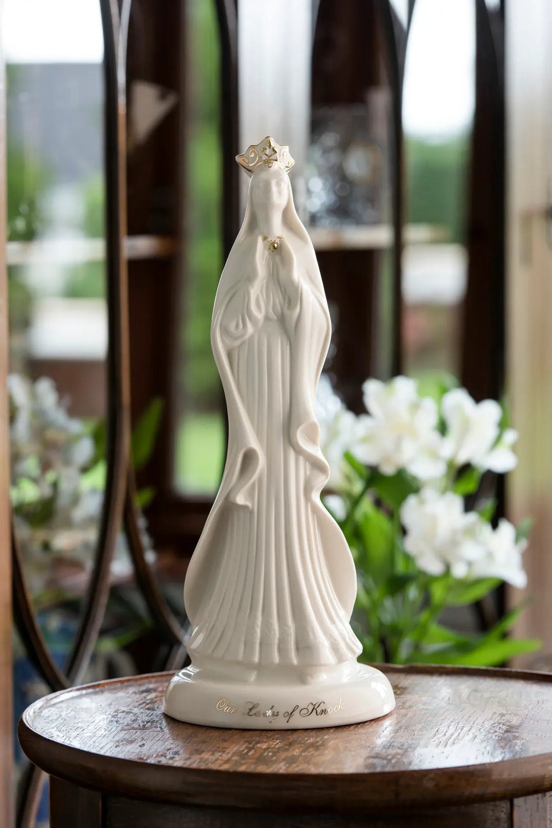 Belleek Classic Lady of Knock Statue