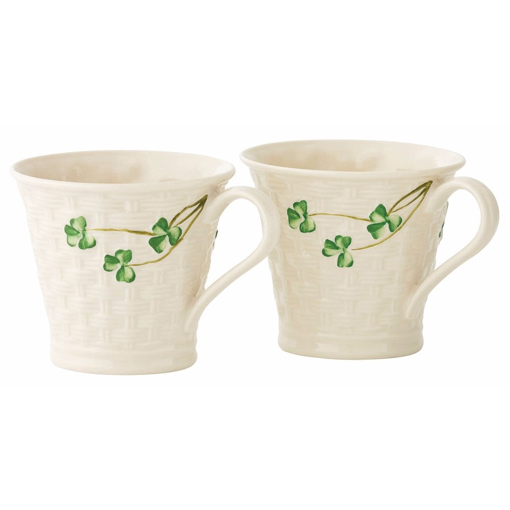 Belleek Basketweave Mugs (Set of 2)