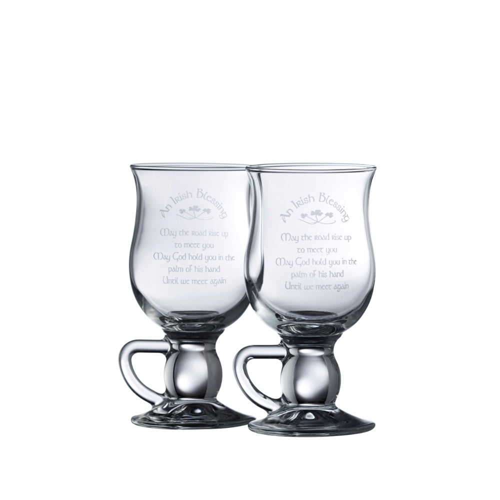 Galway Crystal Irish Blessing Latte Pair – Belleek Pottery