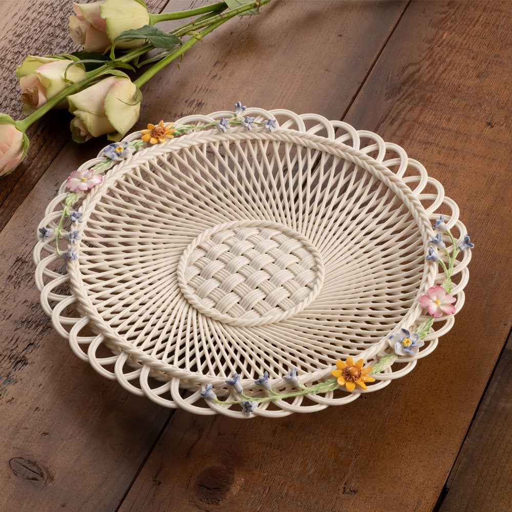 Belleek Classic Spring Basketweave Plate