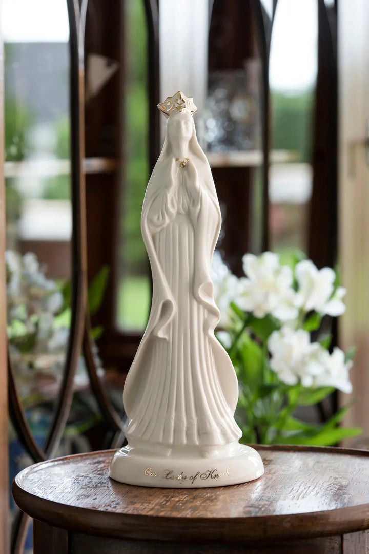 Belleek Classic LADY OF KNOCK STATUE