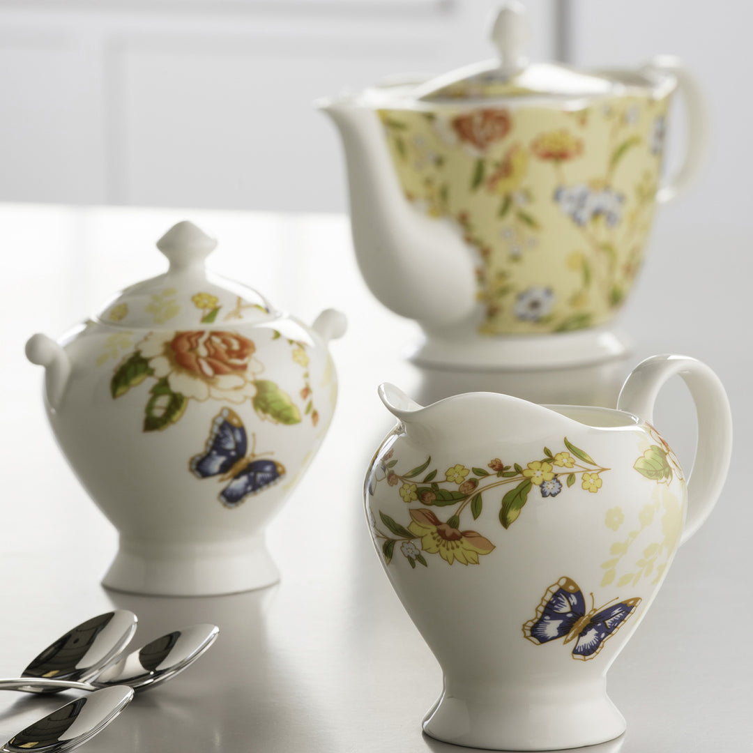 Aynsley Cottage Garden Cream &amp; Sugar