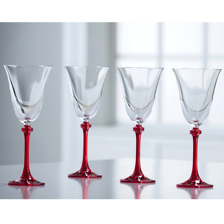 Galway Crystal Liberty Red Goblet - Set of 4