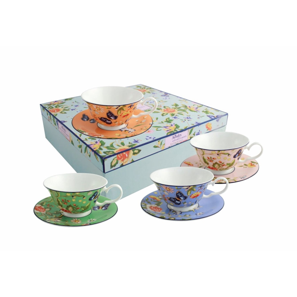 6客セット★Aynsley  COTTAGE GARDEN デミカップ&ソーサー Aynsley Cottage Garden Windsor Tea Cup & Saucer Set – Belleek Pottery