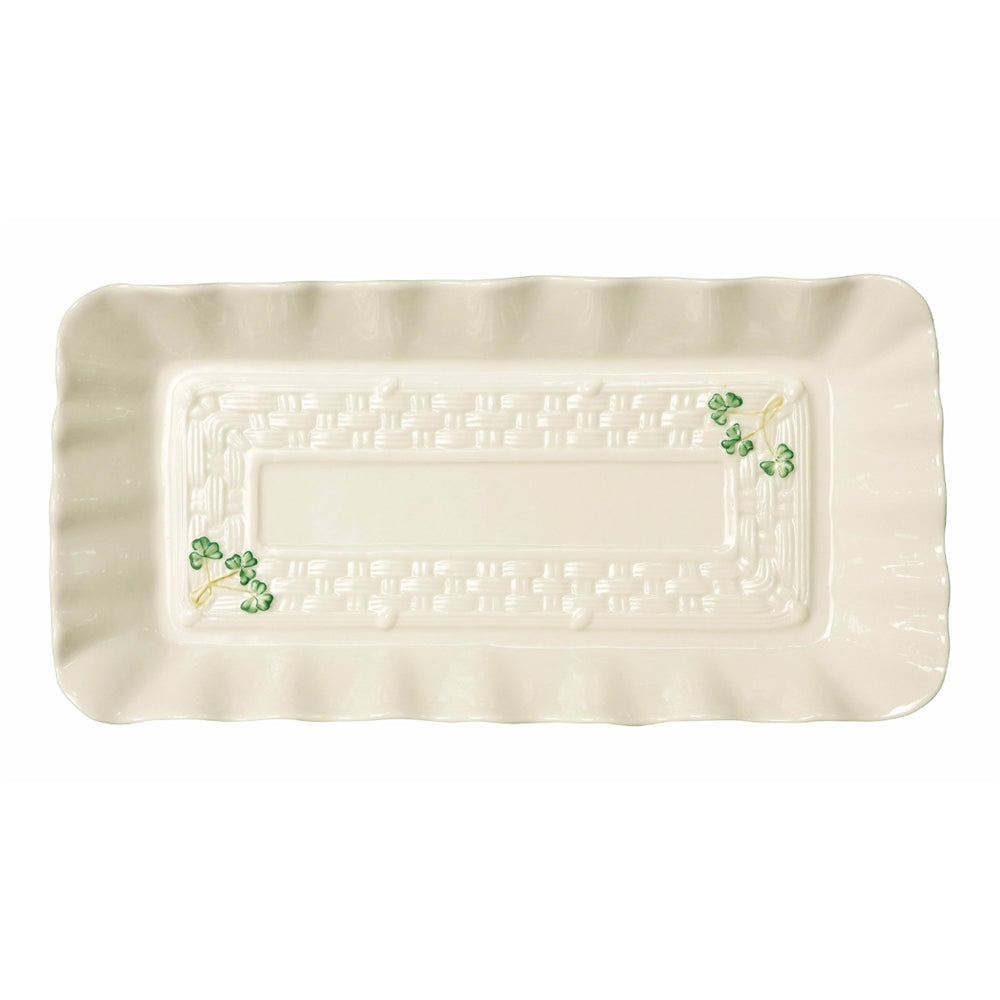 Belleek Classic Personalised Shamrock Tray