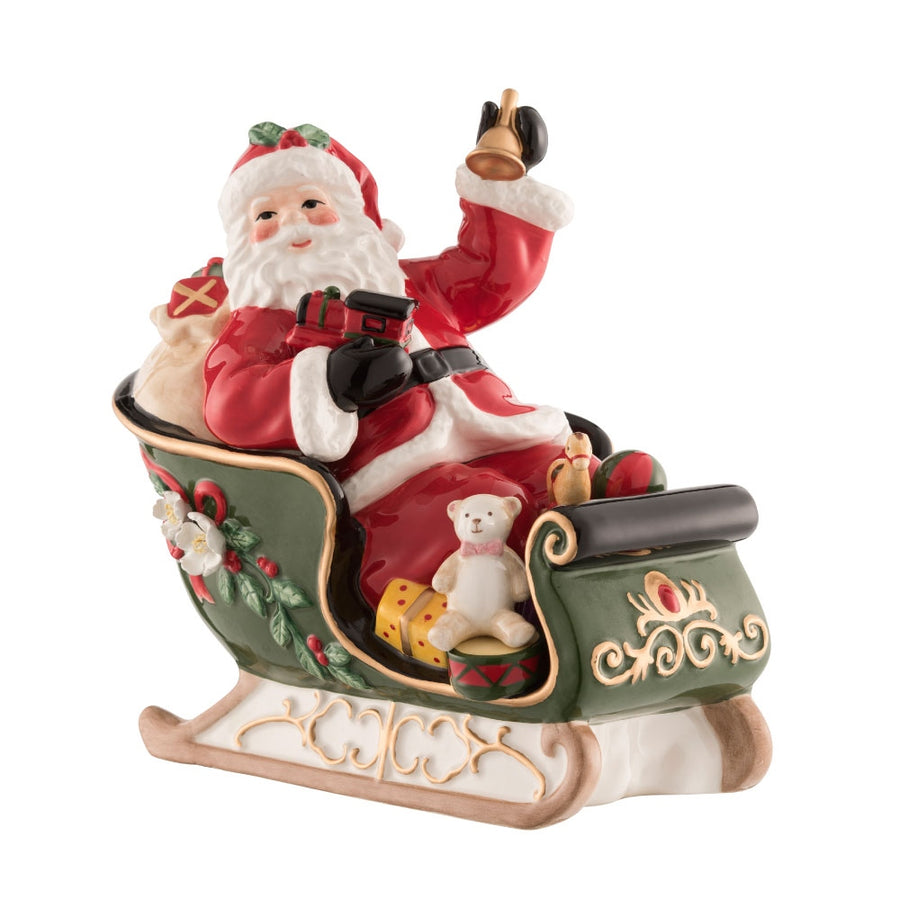 Aynsley Santa on Sleigh Musical Box *AVAILABLE ONLY IN USA*