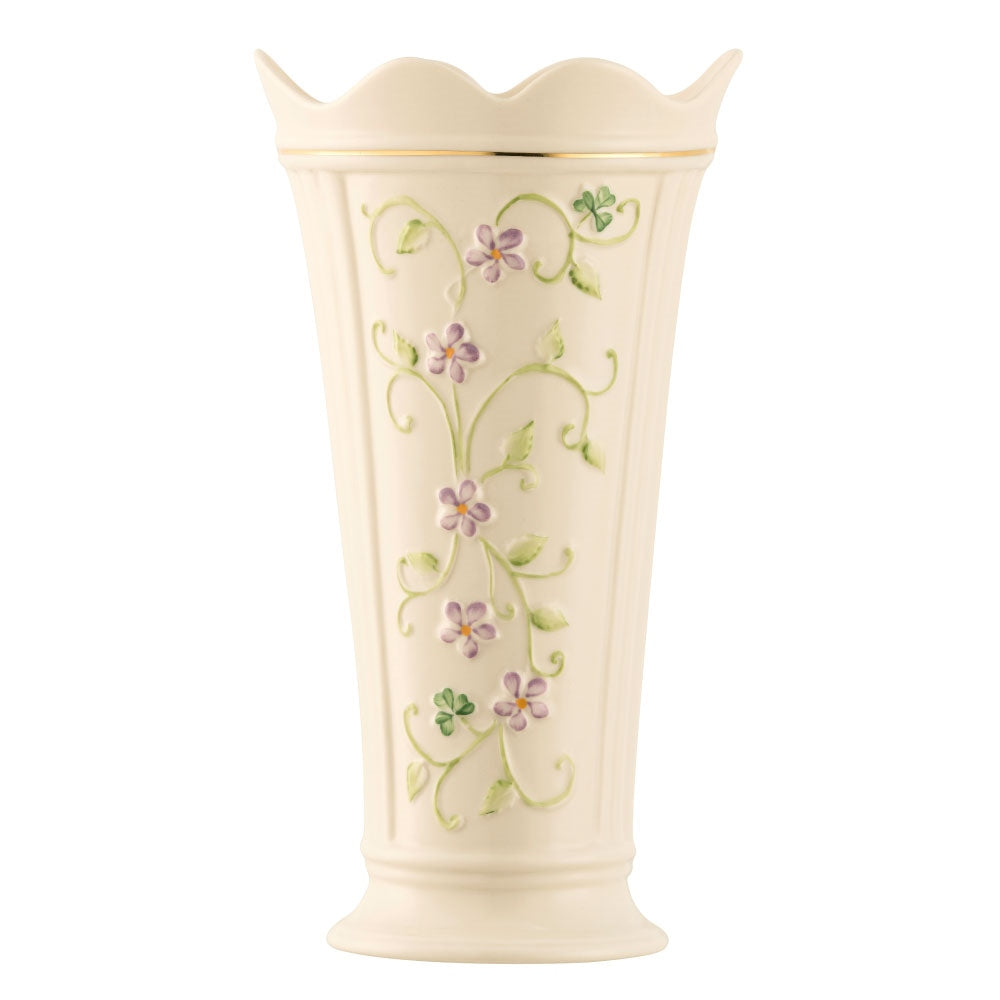 Belleek hot Hand-Painted Springtime Vase