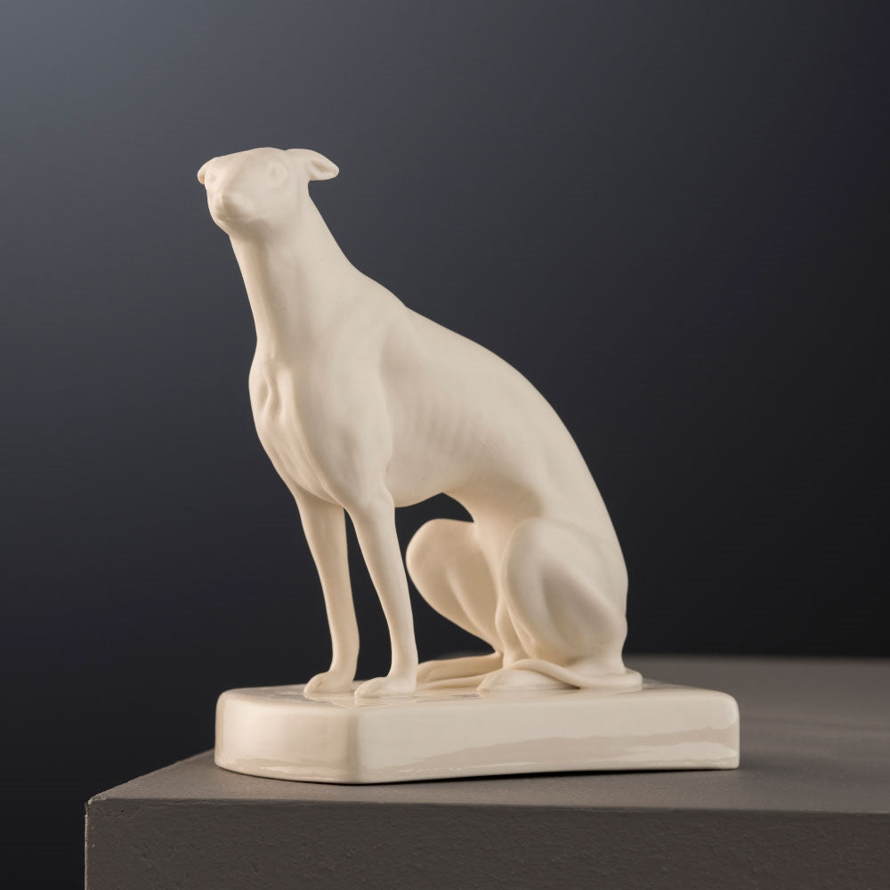 Belleek Classic Male Greyhound Sitting *AVAILABLE ONLY IN USA*