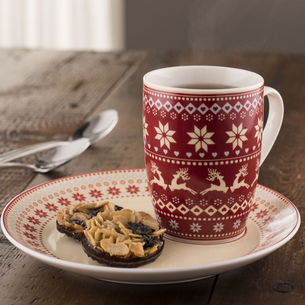 Aynsley Fairisle Mug and Tray *AVAILABLE ONLY IN USA*