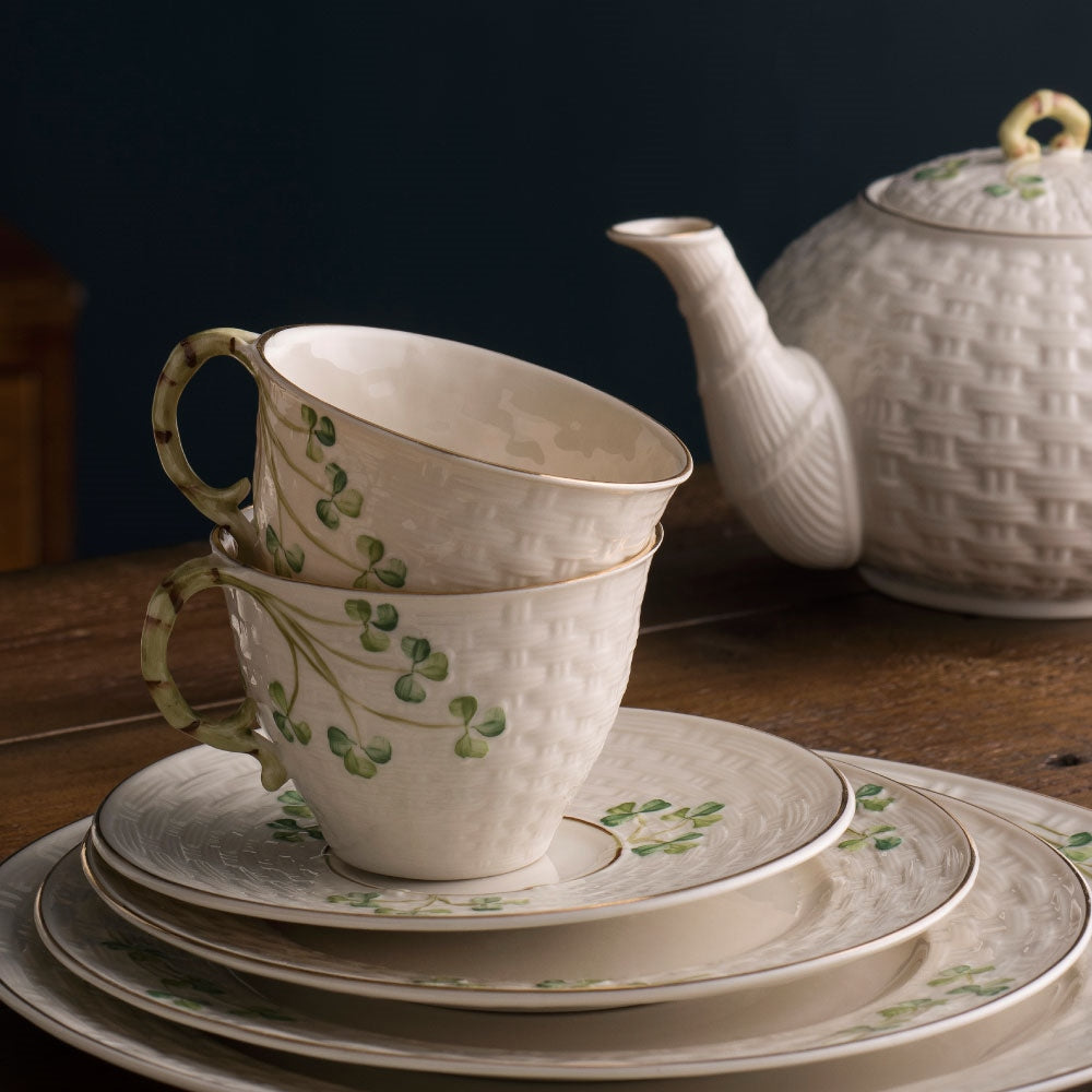 NWT Belleek Castle Teapot, Sugar bowl & Cream deals Pitcher Made in Ireland