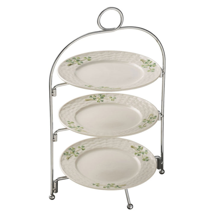 Belleek-Classic-Shamrock-Three-Tier-Cake-Stand