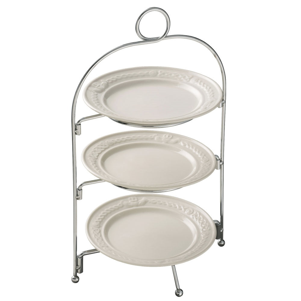 Belleek Classic Claddagh Three Tier Cake Stand