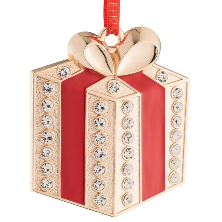 Belleek Living Christmas Present Enamel Ornament *AVAILABLE ONLY IN USA*