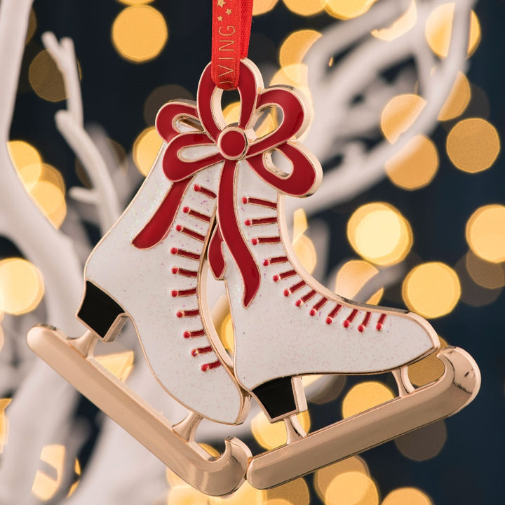 Belleek Living Ice Skates Enamel Ornament *AVAILABLE ONLY IN USA*
