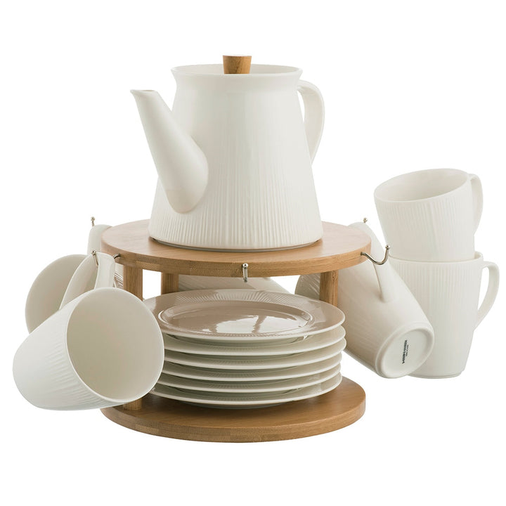 Belleek-Living-Pekoe-13-Piece-Set-&-Stand