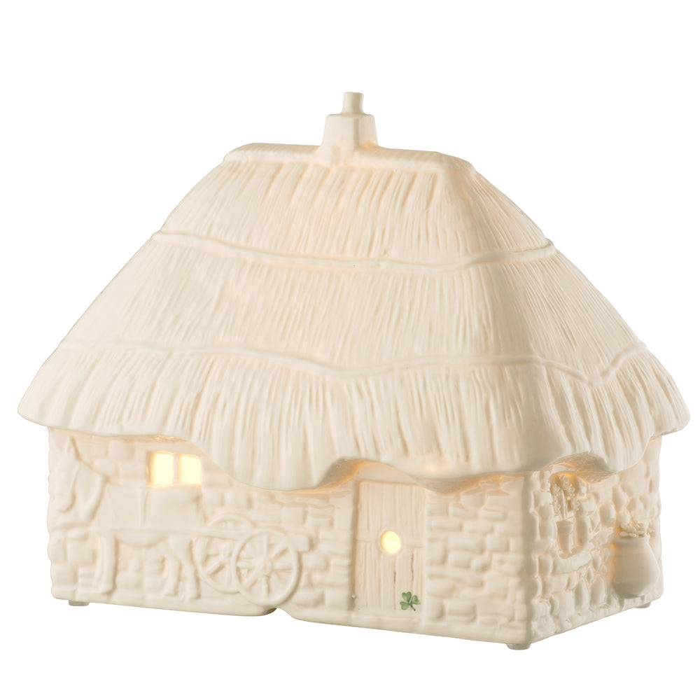 Belleek Classic Thatched Cottage Luminaire (US Fitting)
