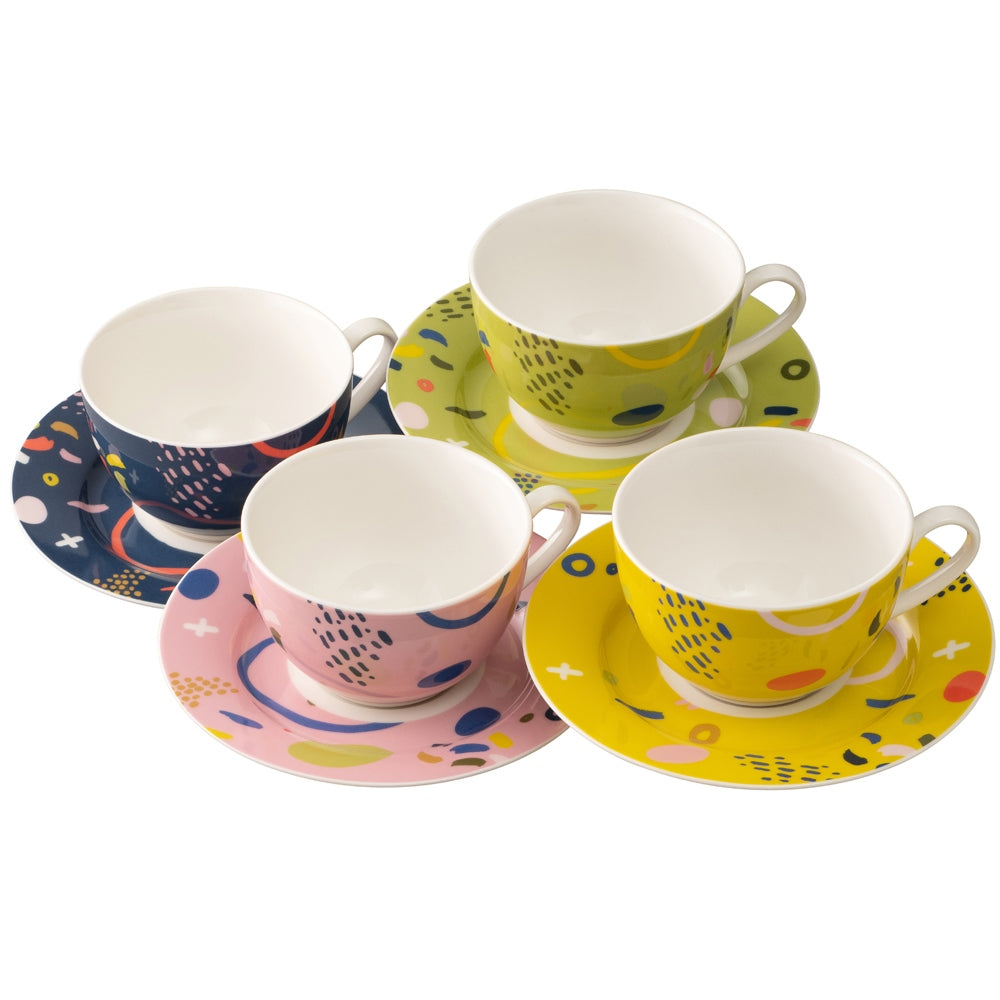 Aynsley-Verdant-Tea-Cups-&-Saucers-Set-of-4