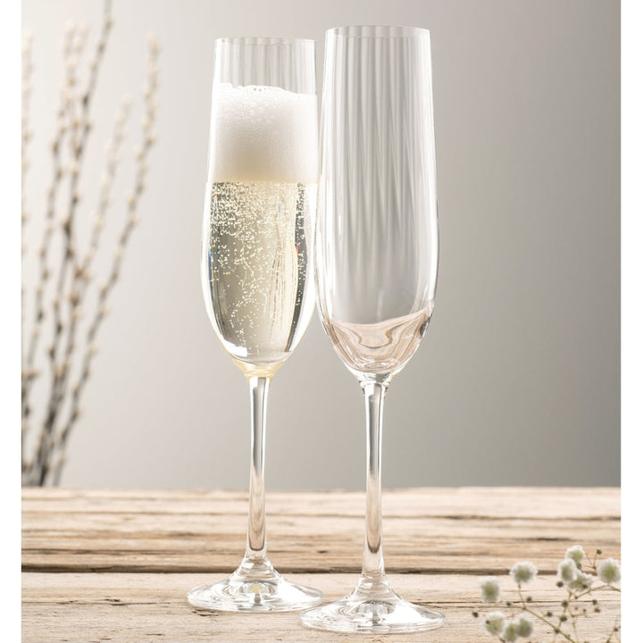 Galway Crystal Erne Champagne Flute Pair