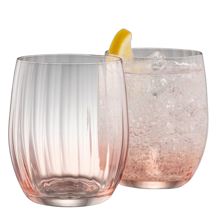 Galway Crystal Erne Tumbler Set of 2 in Blush 