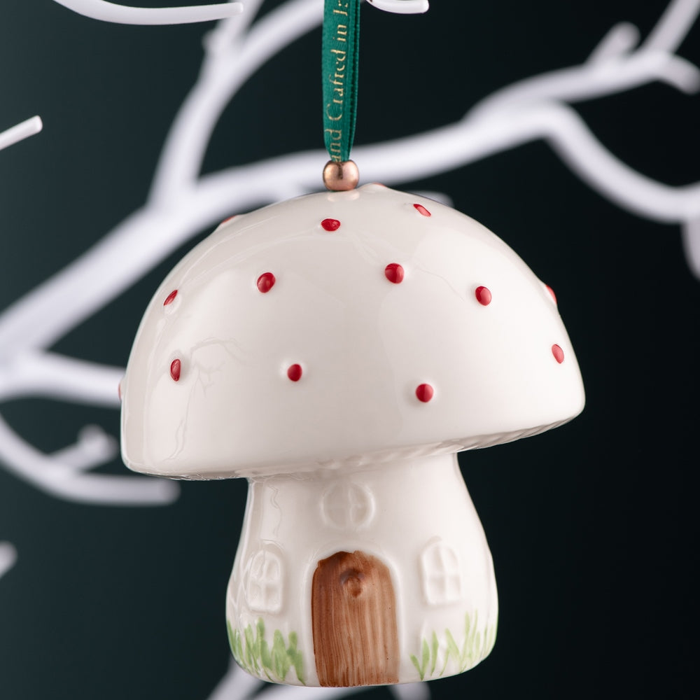 Belleek Classic Toadstool Hanging Ornament