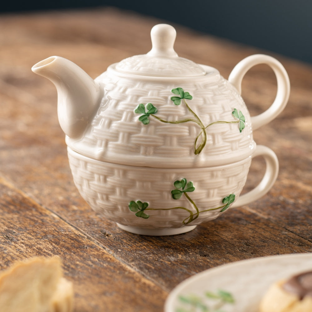 Belleek Classic Shamrock Tea for One – Belleek Pottery
