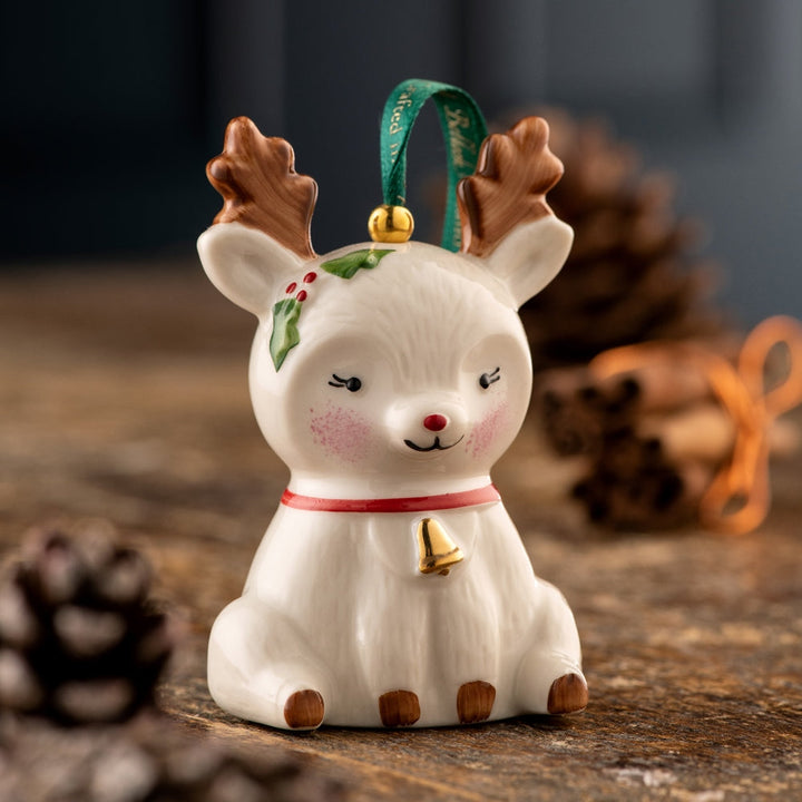 Belleek Classic Reindeer Ornament